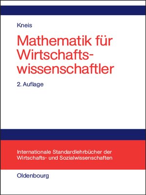 cover image of Mathematik für Wirtschaftswissenschaftler